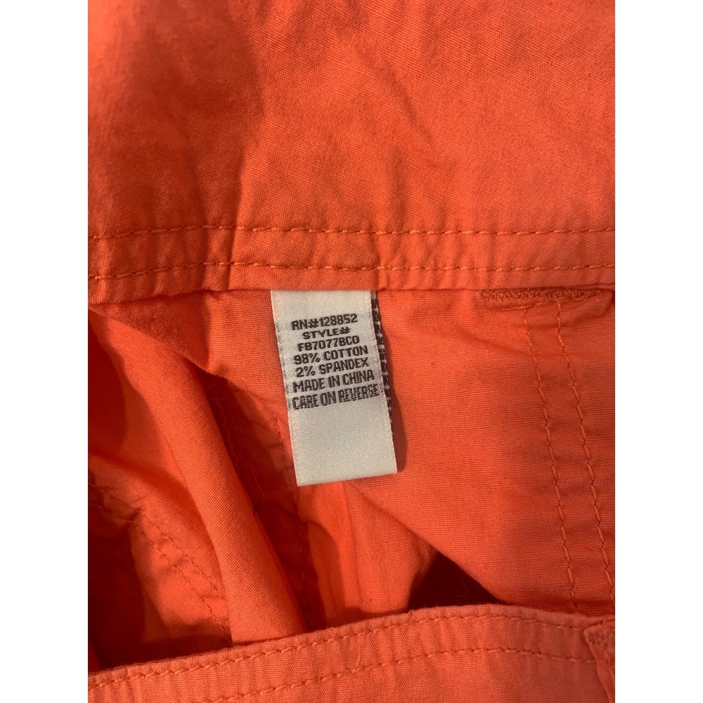 (B-55) 1st Kiss Orange Shorts Women Size 7 Stretch Cotton Casual Summer Drawstri - Picture 7 of 7